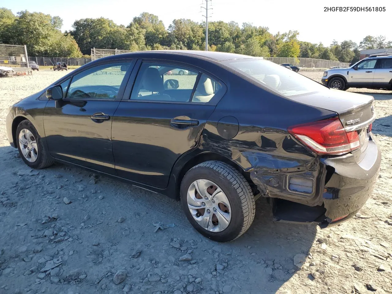 2013 Honda Civic Lx VIN: 2HGFB2F59DH561805 Lot: 76014324