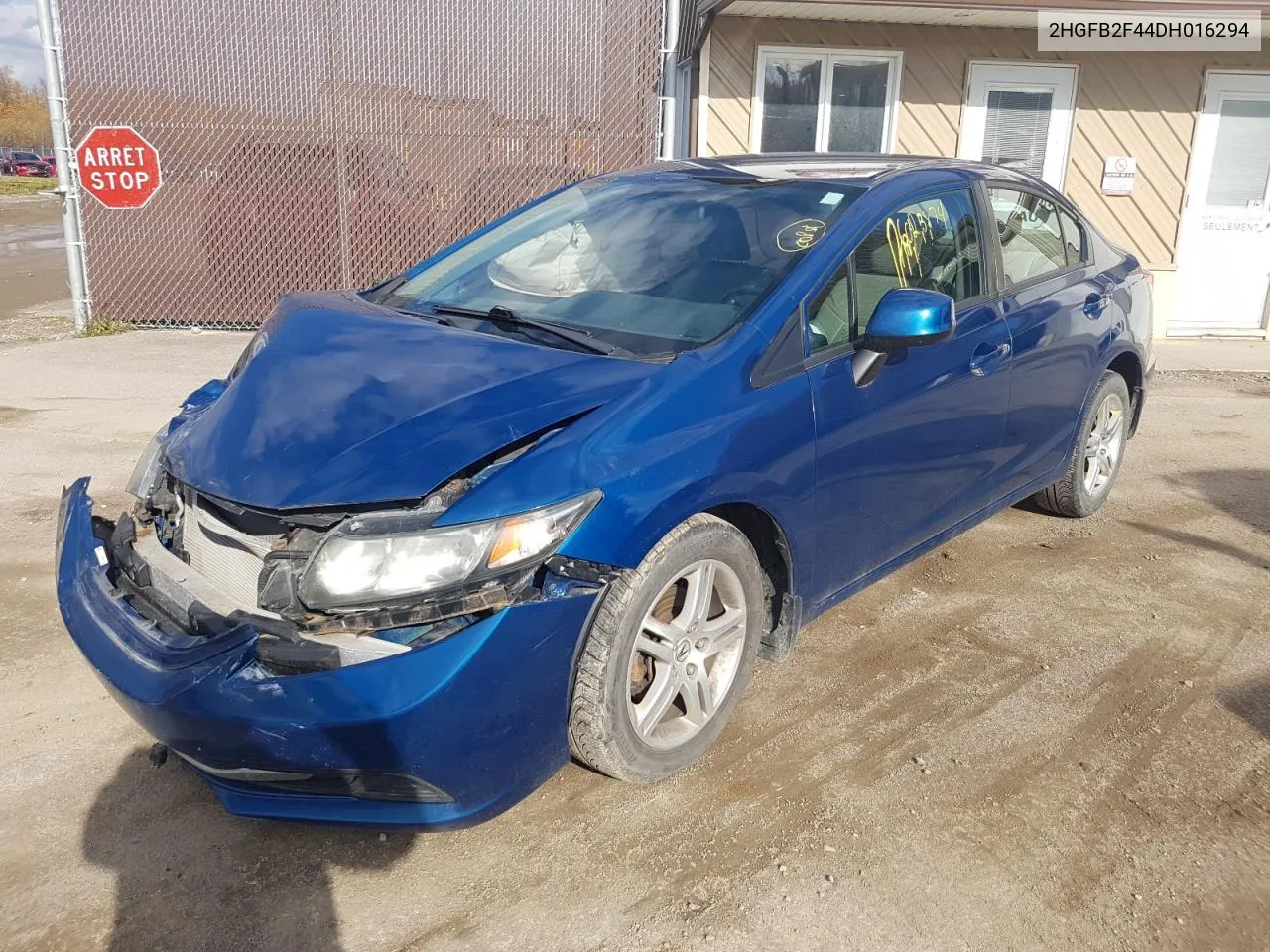 2013 Honda Civic Lx VIN: 2HGFB2F44DH016294 Lot: 76023874