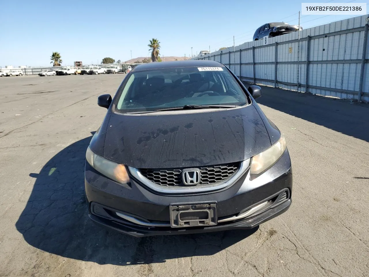 2013 Honda Civic Lx VIN: 19XFB2F50DE221386 Lot: 76115374