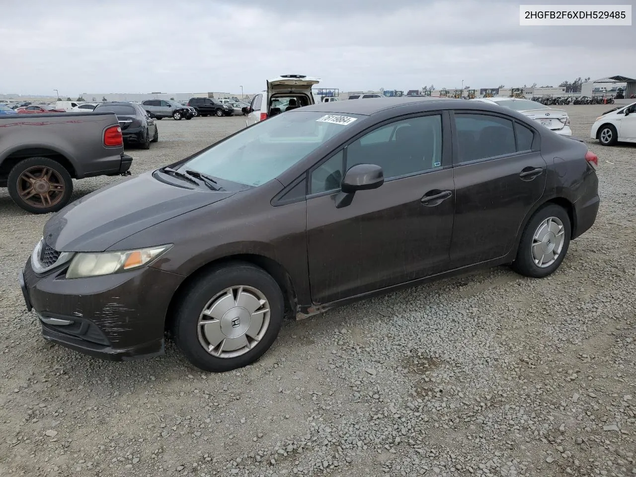 2013 Honda Civic Hf VIN: 2HGFB2F6XDH529485 Lot: 76119864