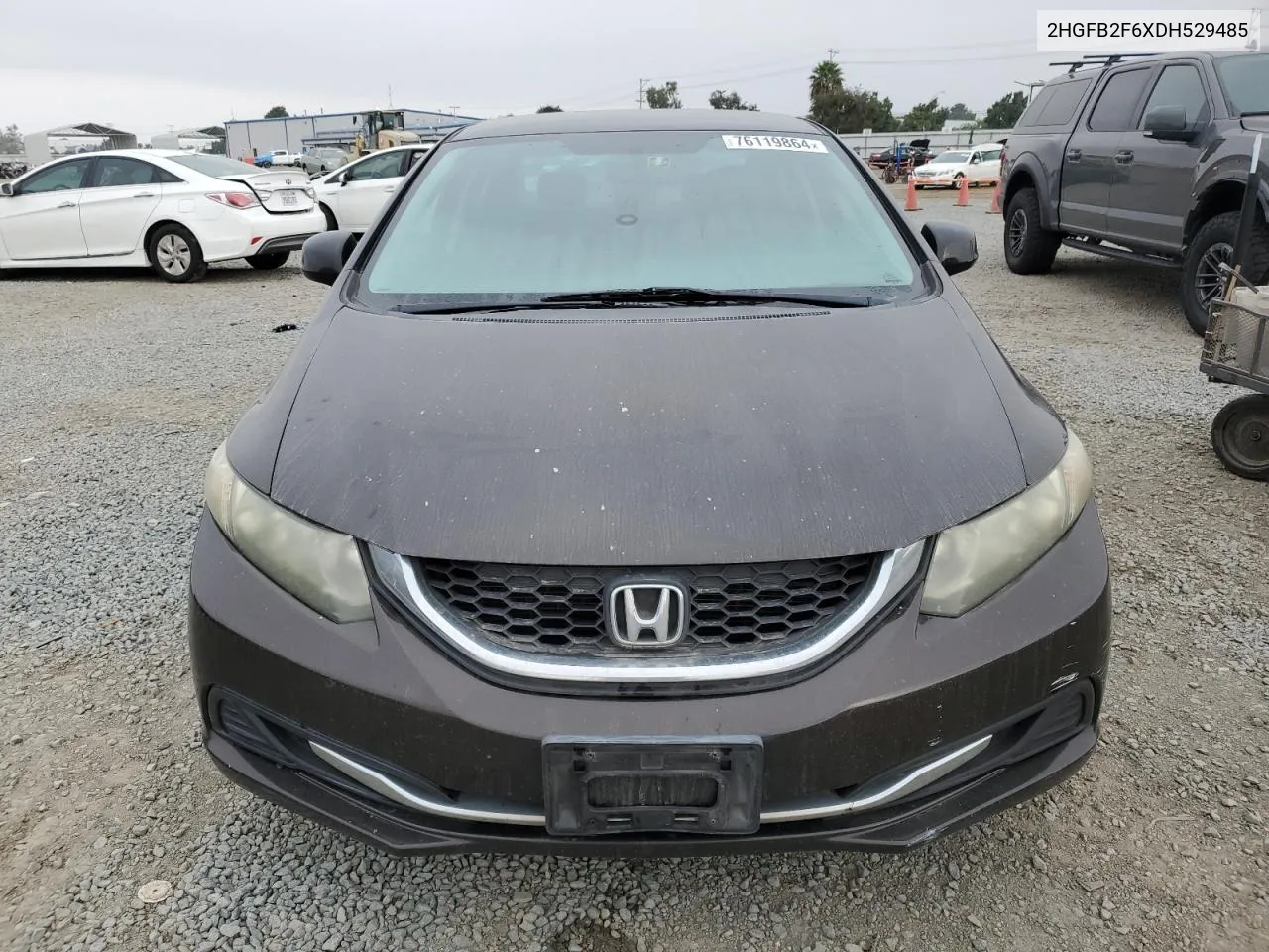 2013 Honda Civic Hf VIN: 2HGFB2F6XDH529485 Lot: 76119864