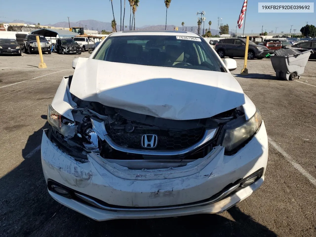 2013 Honda Civic Exl VIN: 19XFB2F92DE039692 Lot: 76367904