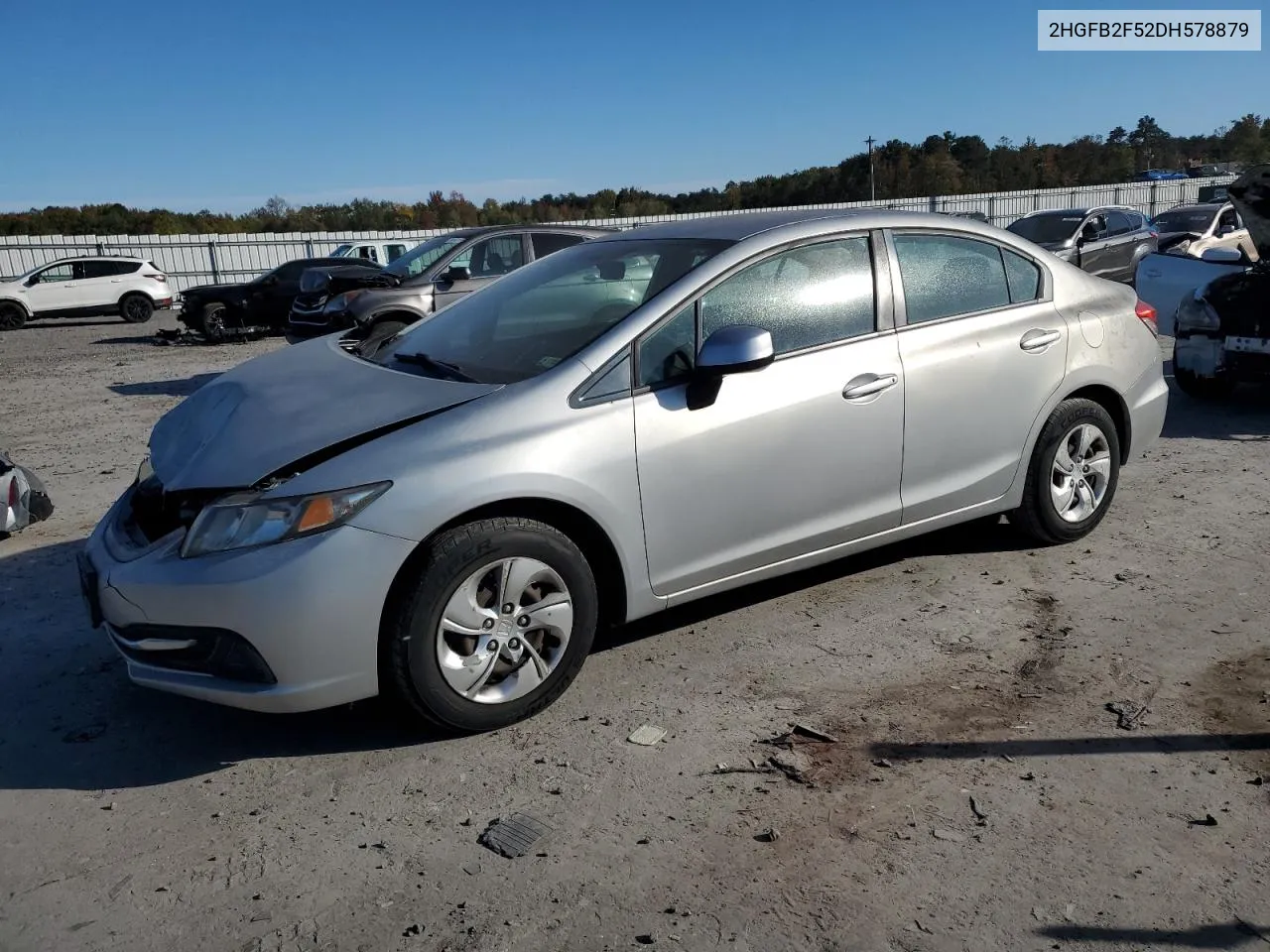 2013 Honda Civic Lx VIN: 2HGFB2F52DH578879 Lot: 76423934