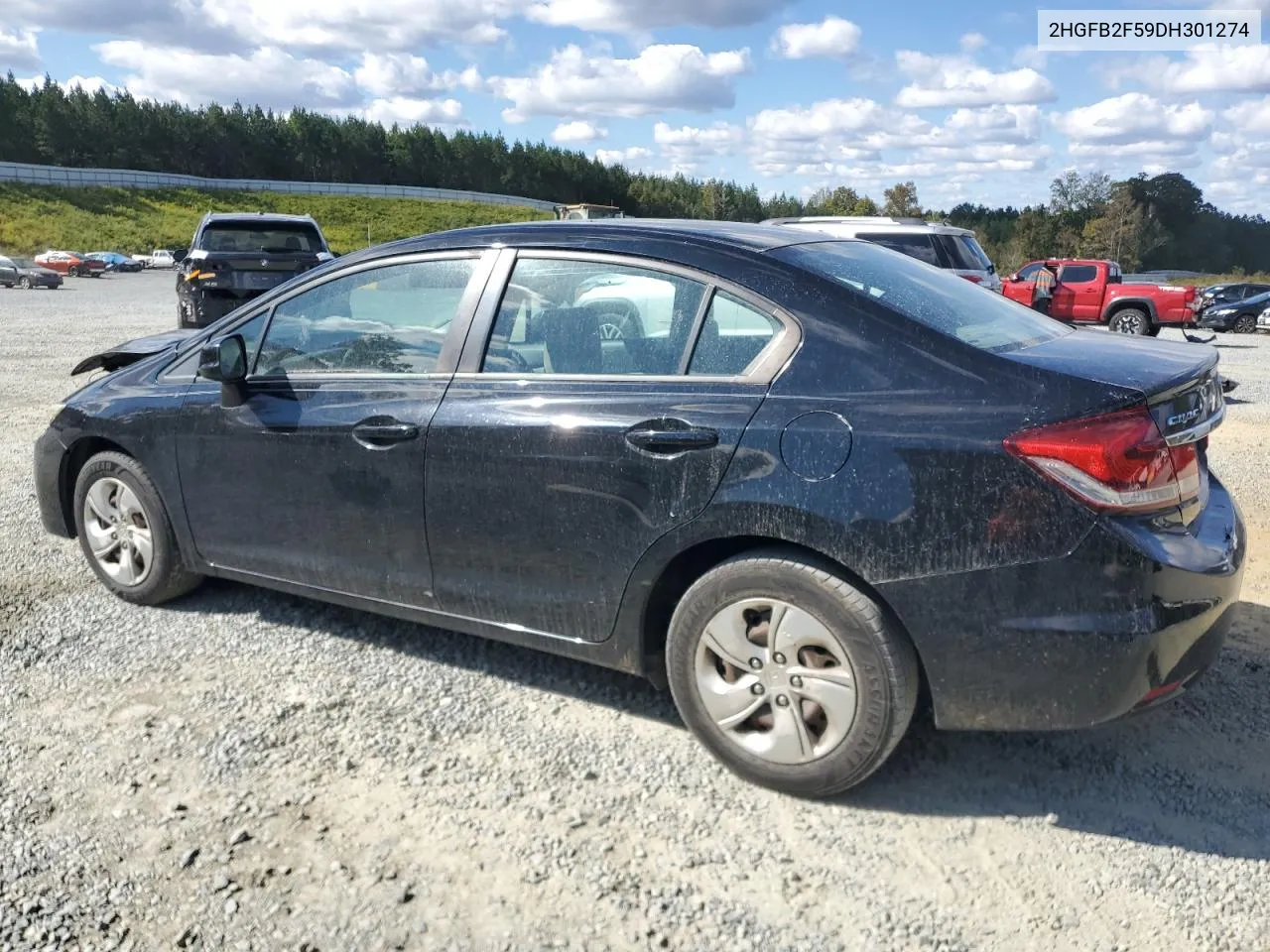 2013 Honda Civic Lx VIN: 2HGFB2F59DH301274 Lot: 76448364