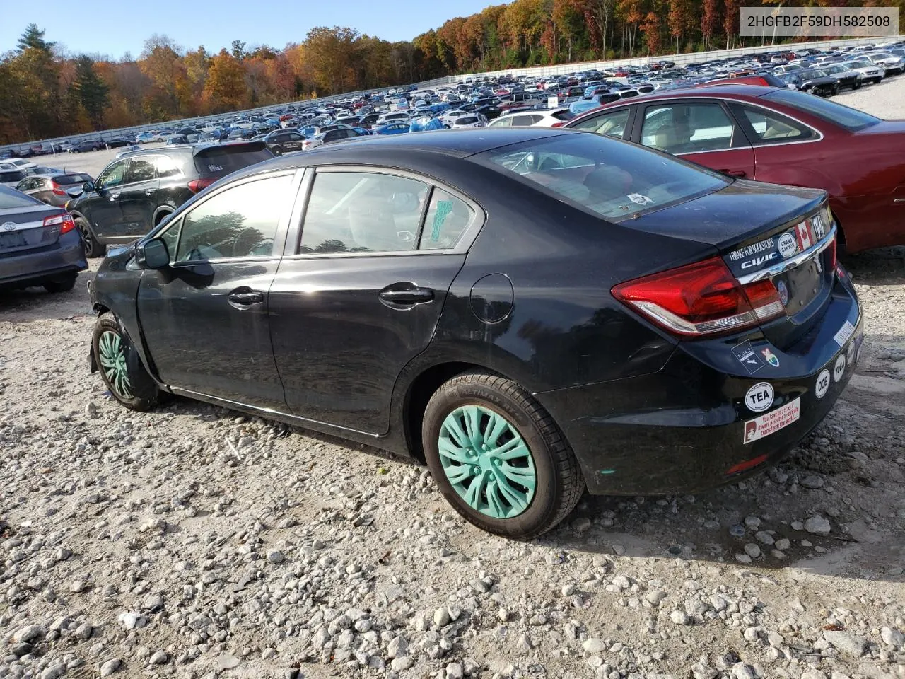 2013 Honda Civic Lx VIN: 2HGFB2F59DH582508 Lot: 76505764