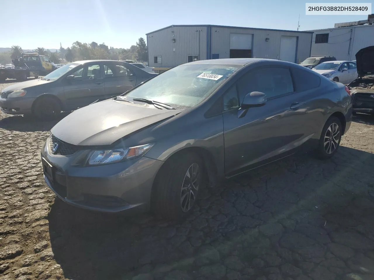 2013 Honda Civic Ex VIN: 2HGFG3B82DH528409 Lot: 76518834