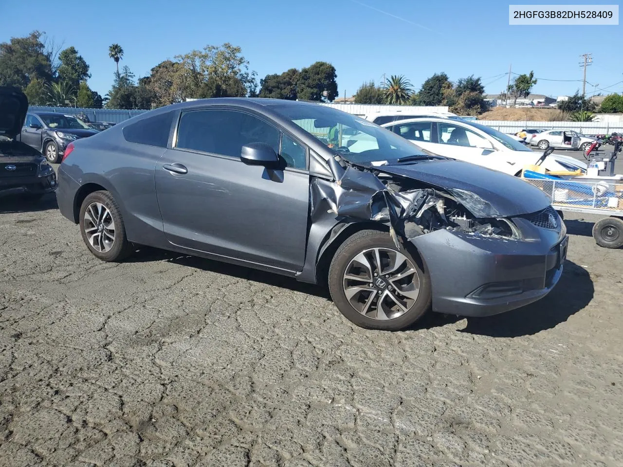 2013 Honda Civic Ex VIN: 2HGFG3B82DH528409 Lot: 76518834