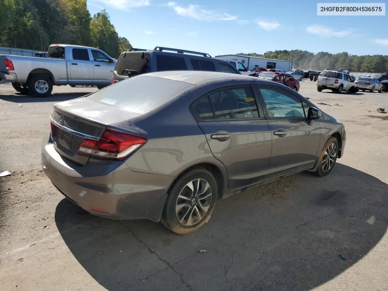 2013 Honda Civic Ex VIN: 2HGFB2F80DH536575 Lot: 76882414