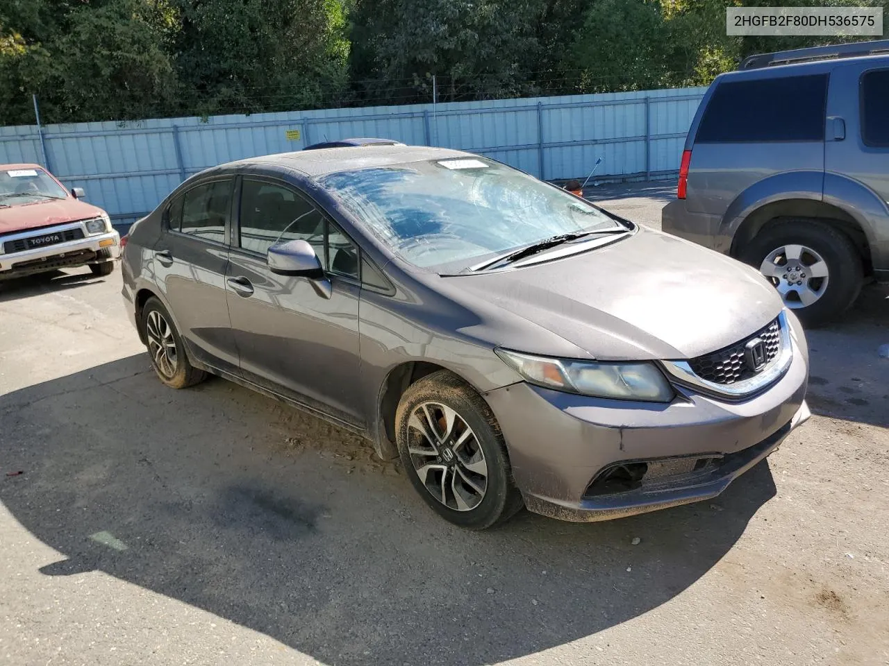 2013 Honda Civic Ex VIN: 2HGFB2F80DH536575 Lot: 76882414