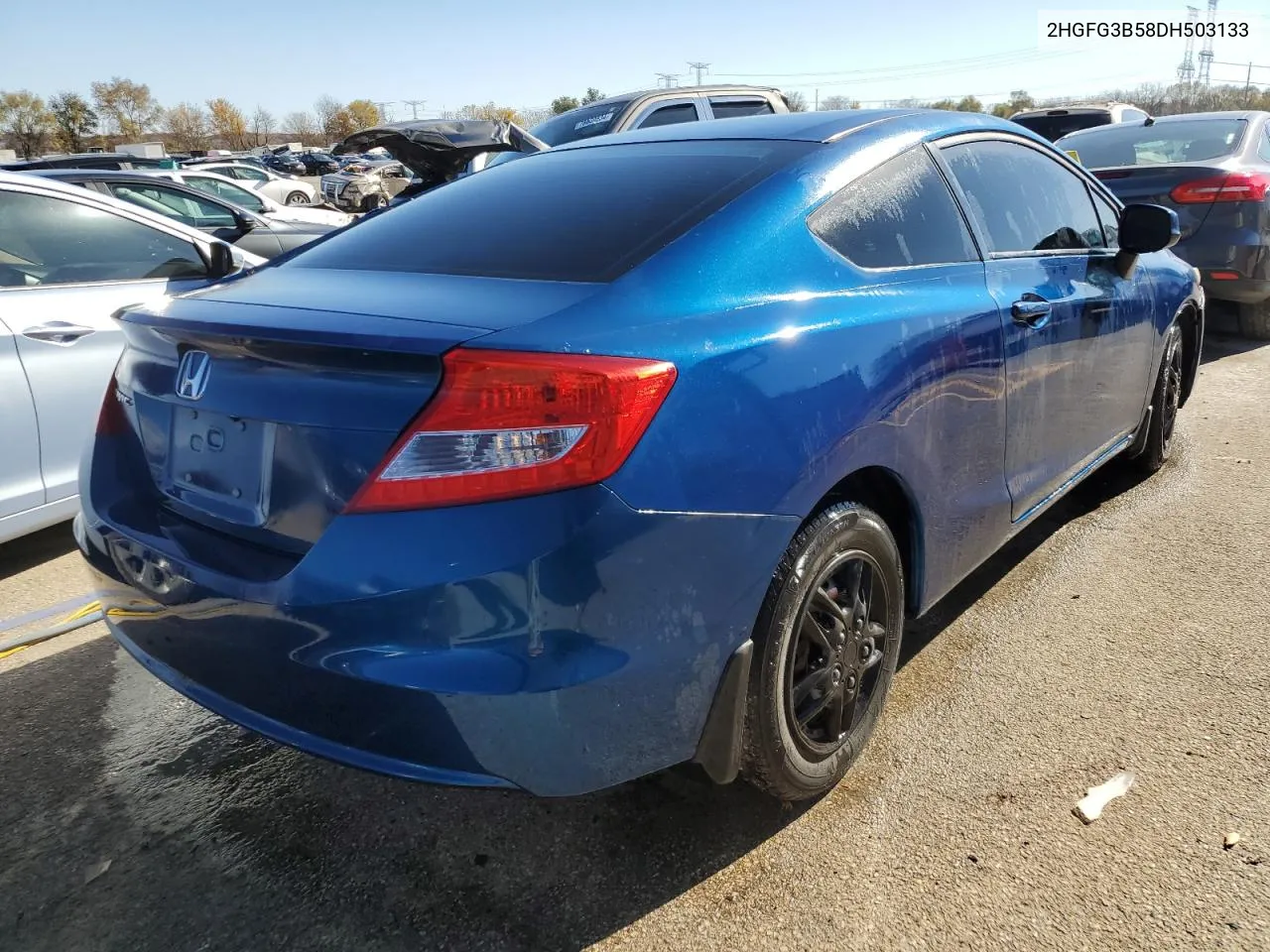 2013 Honda Civic Lx VIN: 2HGFG3B58DH503133 Lot: 76910864