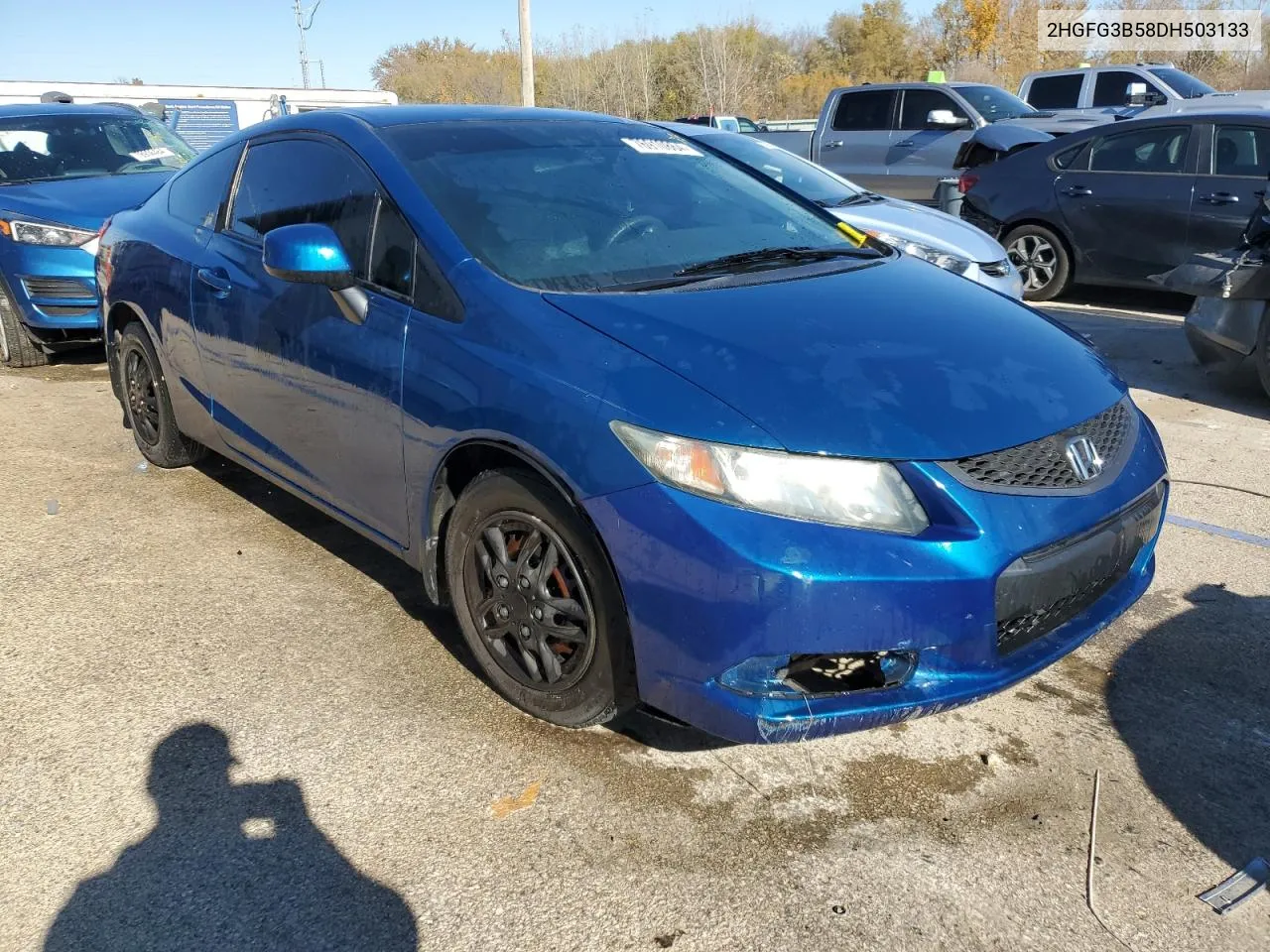 2013 Honda Civic Lx VIN: 2HGFG3B58DH503133 Lot: 76910864