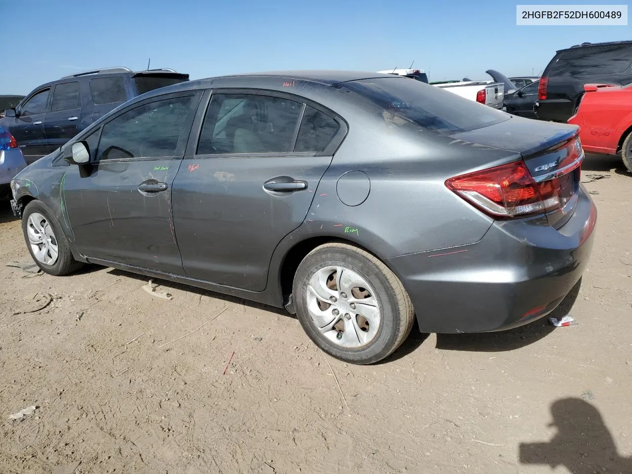 2HGFB2F52DH600489 2013 Honda Civic Lx