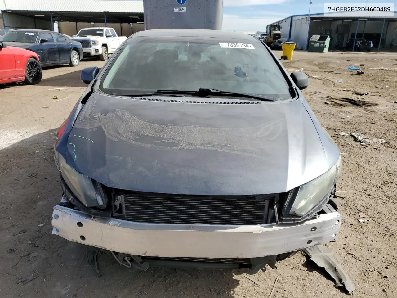 2013 Honda Civic Lx VIN: 2HGFB2F52DH600489 Lot: 77036794