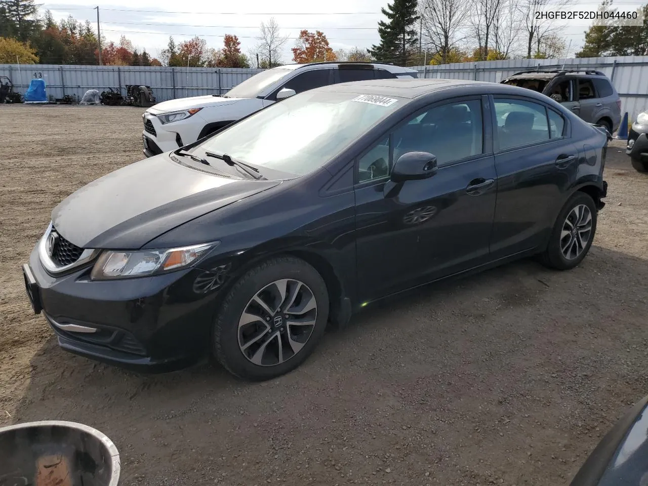 2013 Honda Civic Lx VIN: 2HGFB2F52DH044460 Lot: 77069044