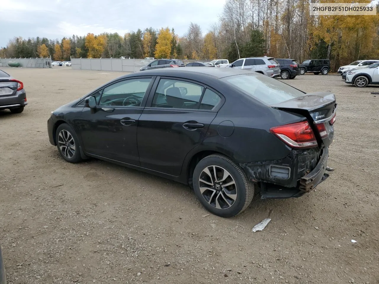 2013 Honda Civic Lx VIN: 2HGFB2F51DH025933 Lot: 77497314