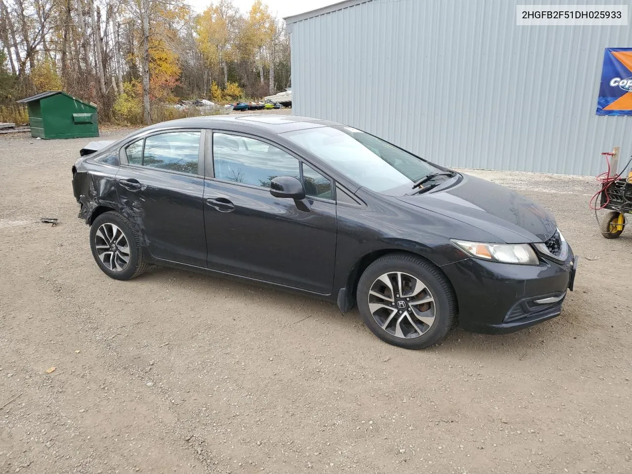 2013 Honda Civic Lx VIN: 2HGFB2F51DH025933 Lot: 77497314