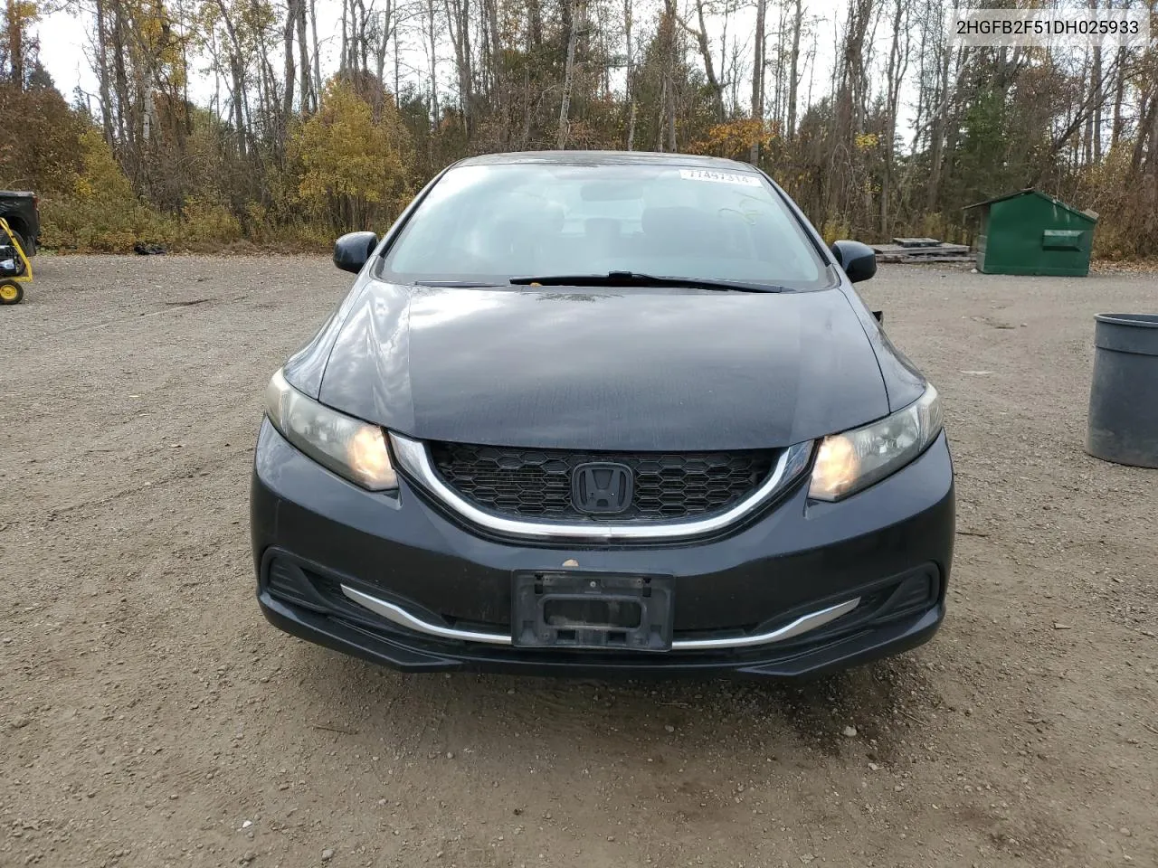 2013 Honda Civic Lx VIN: 2HGFB2F51DH025933 Lot: 77497314