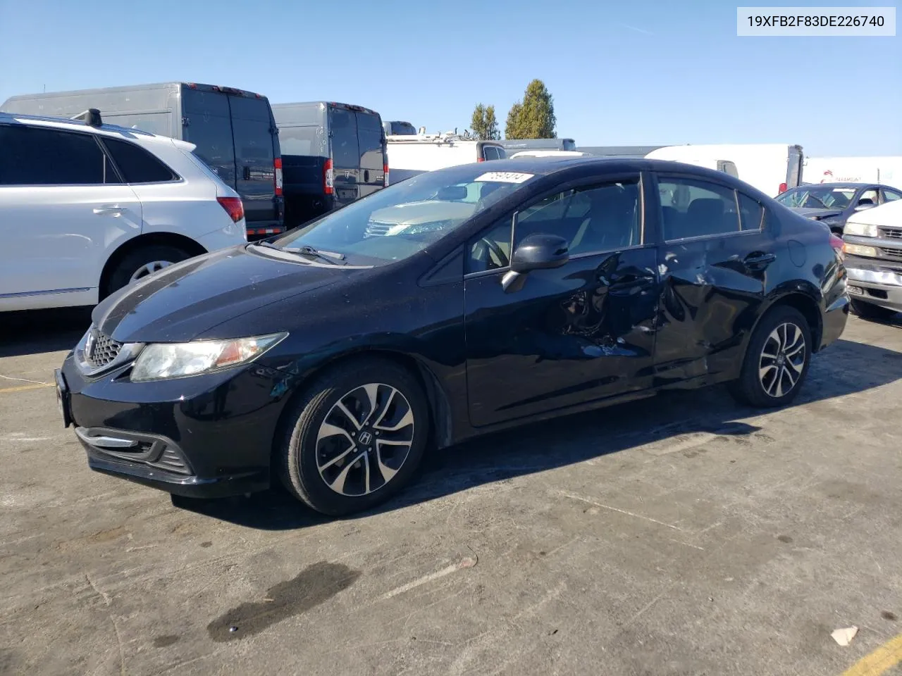 2013 Honda Civic Ex VIN: 19XFB2F83DE226740 Lot: 77591414