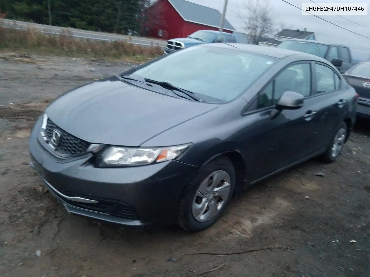 2013 Honda Civic Lx VIN: 2HGFB2F47DH107446 Lot: 77616444