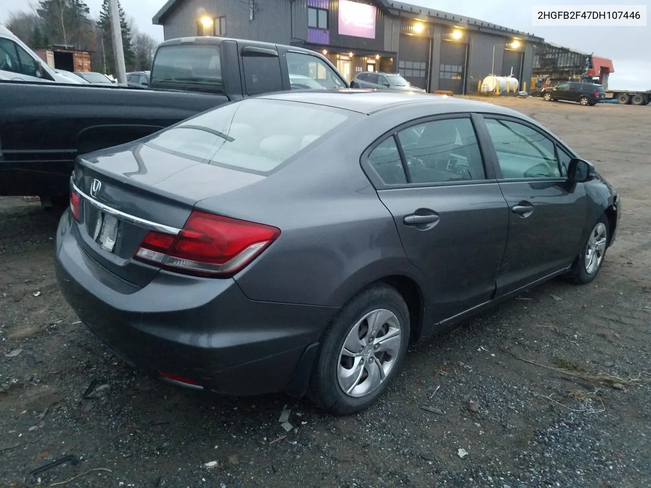 2013 Honda Civic Lx VIN: 2HGFB2F47DH107446 Lot: 77616444