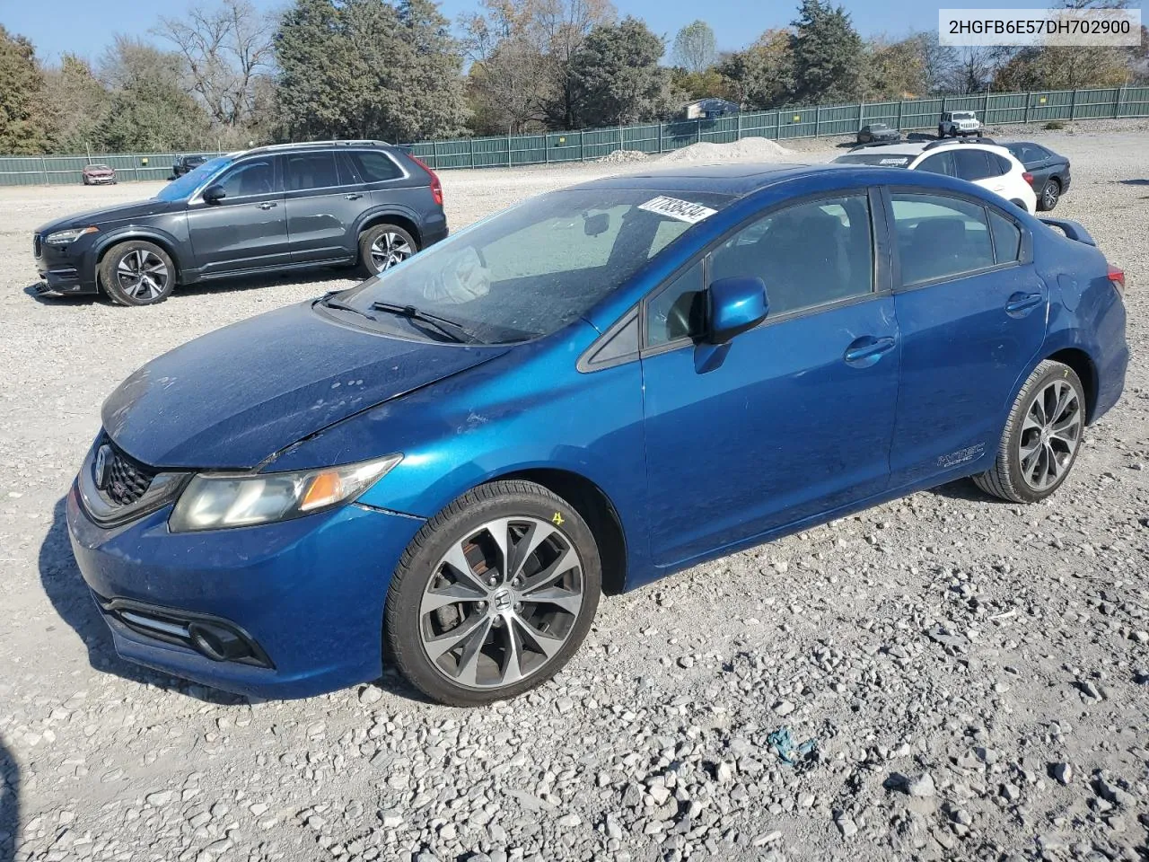 2013 Honda Civic Si VIN: 2HGFB6E57DH702900 Lot: 77836434