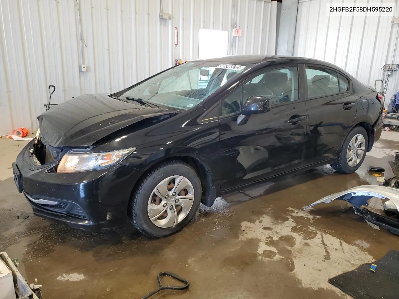 2013 Honda Civic Lx VIN: 2HGFB2F58DH595220 Lot: 77851364