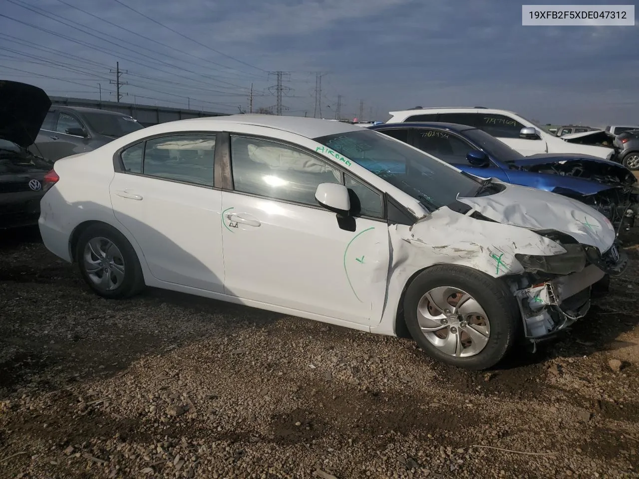 2013 Honda Civic Lx VIN: 19XFB2F5XDE047312 Lot: 77933724