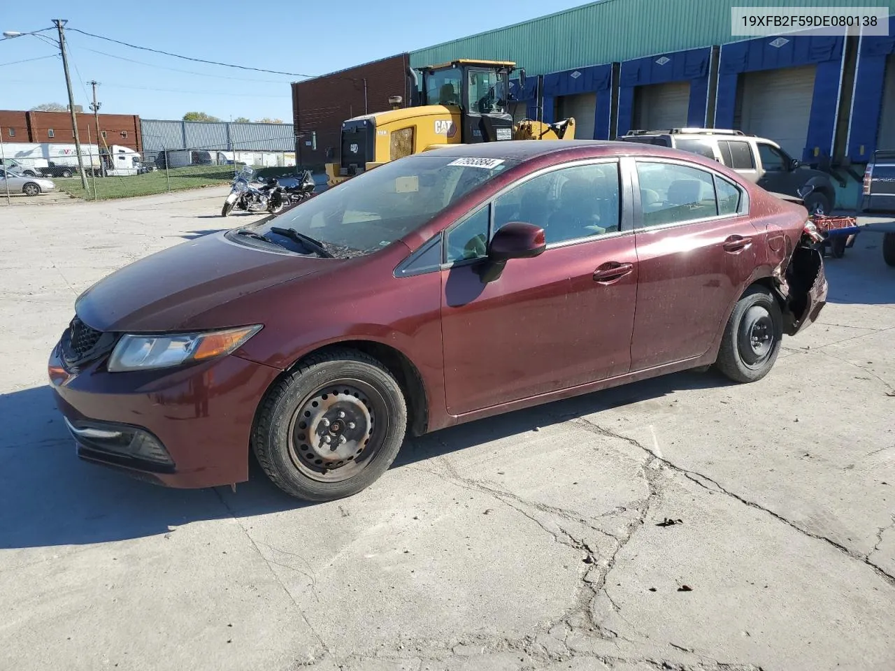 2013 Honda Civic Lx VIN: 19XFB2F59DE080138 Lot: 77953884