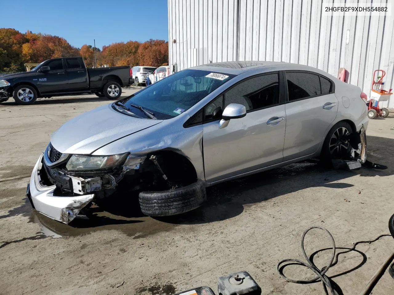 2013 Honda Civic Exl VIN: 2HGFB2F9XDH554882 Lot: 78066674