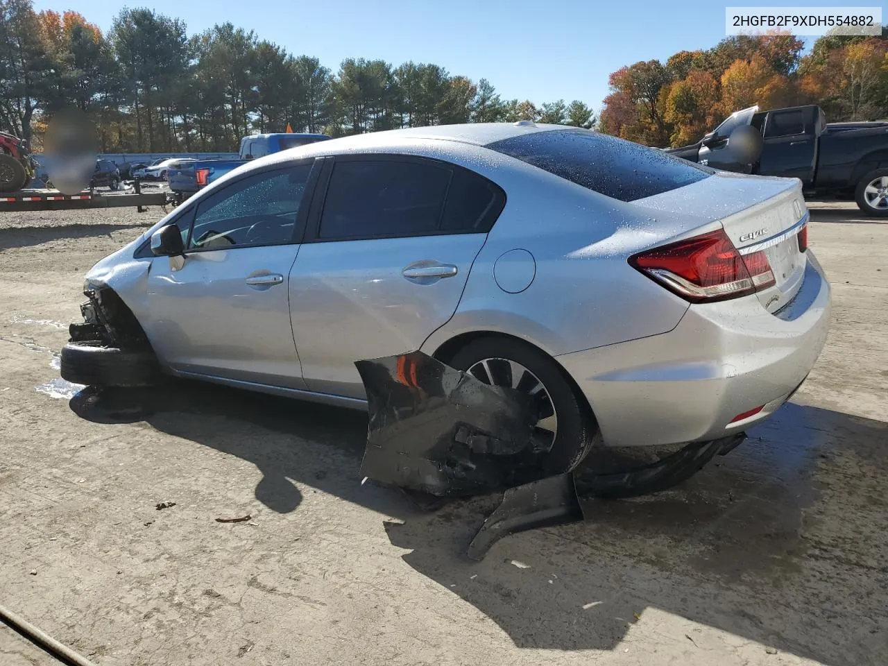 2013 Honda Civic Exl VIN: 2HGFB2F9XDH554882 Lot: 78066674