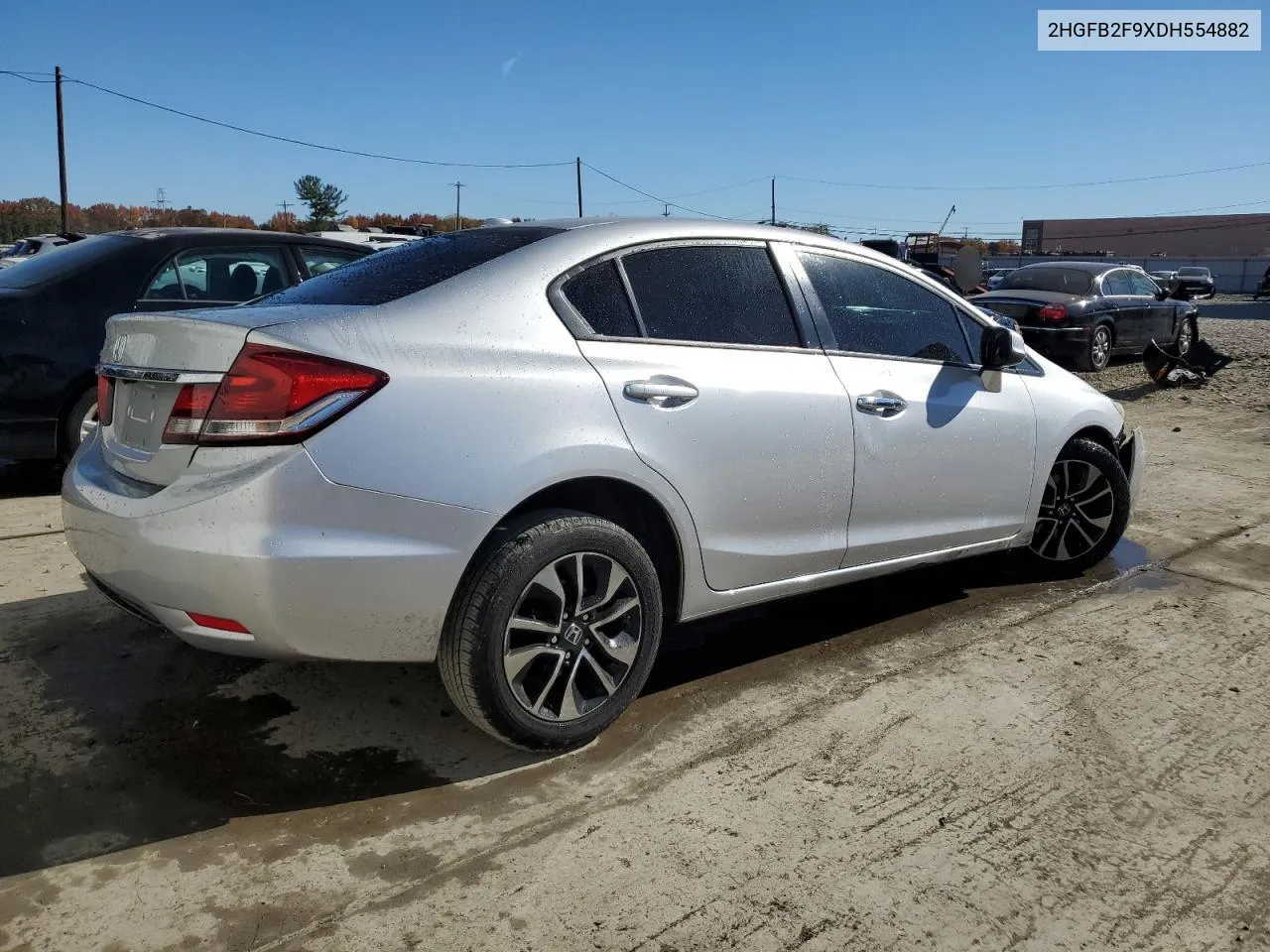 2013 Honda Civic Exl VIN: 2HGFB2F9XDH554882 Lot: 78066674