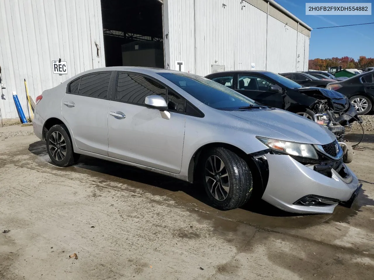 2013 Honda Civic Exl VIN: 2HGFB2F9XDH554882 Lot: 78066674