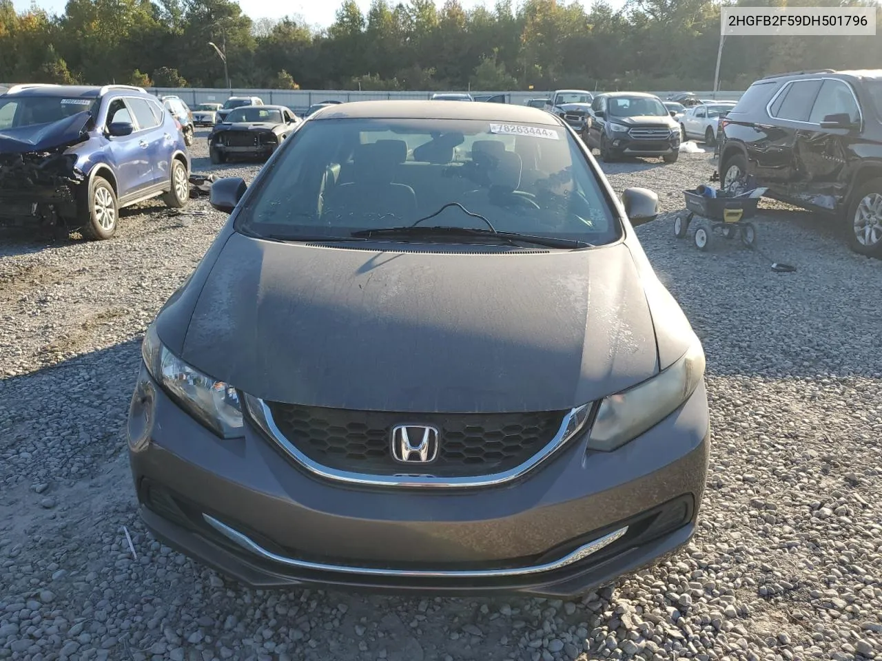 2013 Honda Civic Lx VIN: 2HGFB2F59DH501796 Lot: 78263444