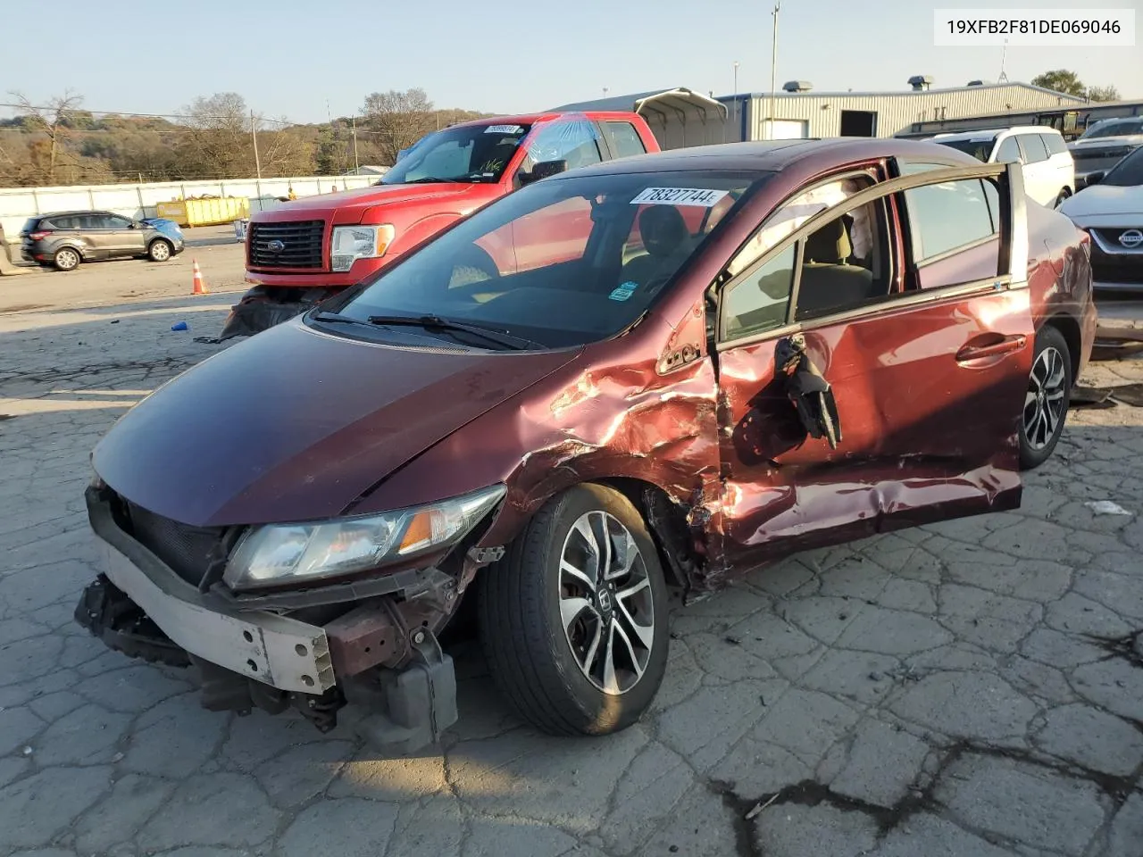 2013 Honda Civic Ex VIN: 19XFB2F81DE069046 Lot: 78327744