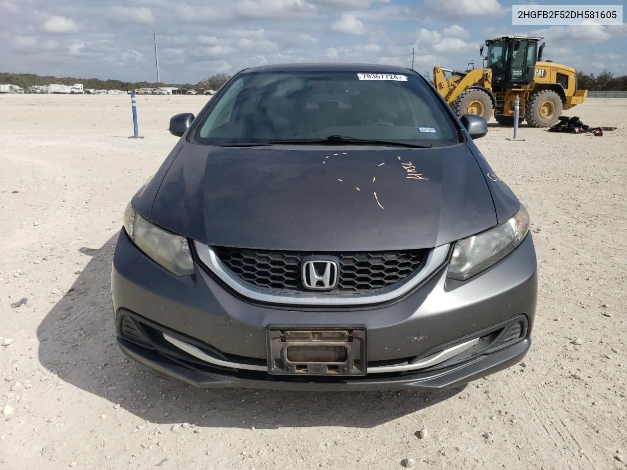 2013 Honda Civic Lx VIN: 2HGFB2F52DH581605 Lot: 78367724