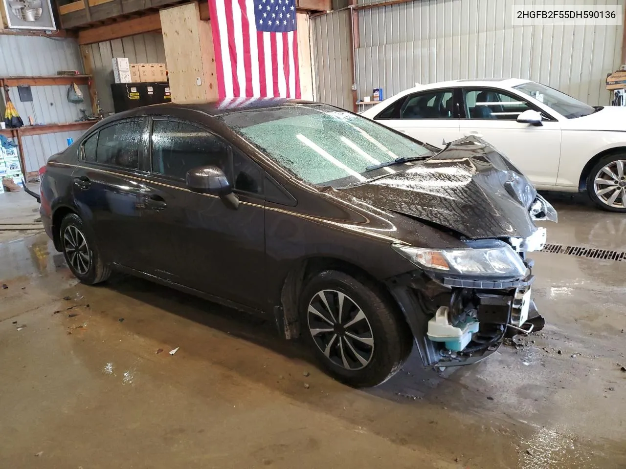 2013 Honda Civic Lx VIN: 2HGFB2F55DH590136 Lot: 78433094