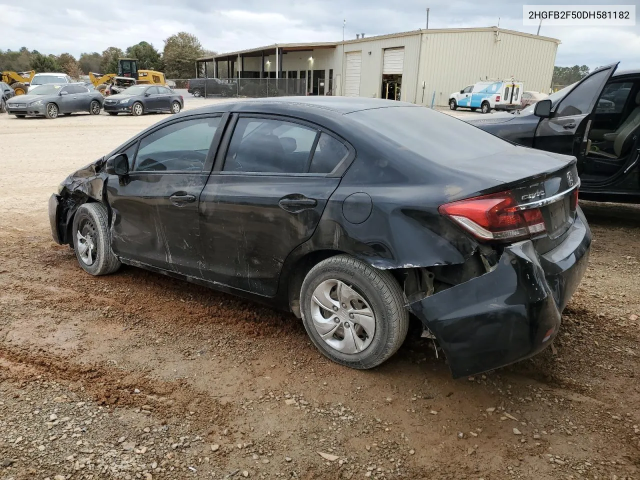 2013 Honda Civic Lx VIN: 2HGFB2F50DH581182 Lot: 78647724