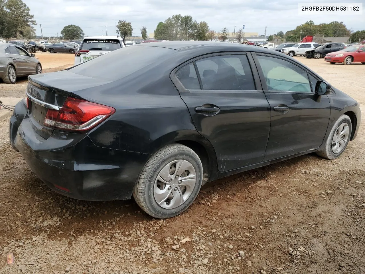 2013 Honda Civic Lx VIN: 2HGFB2F50DH581182 Lot: 78647724