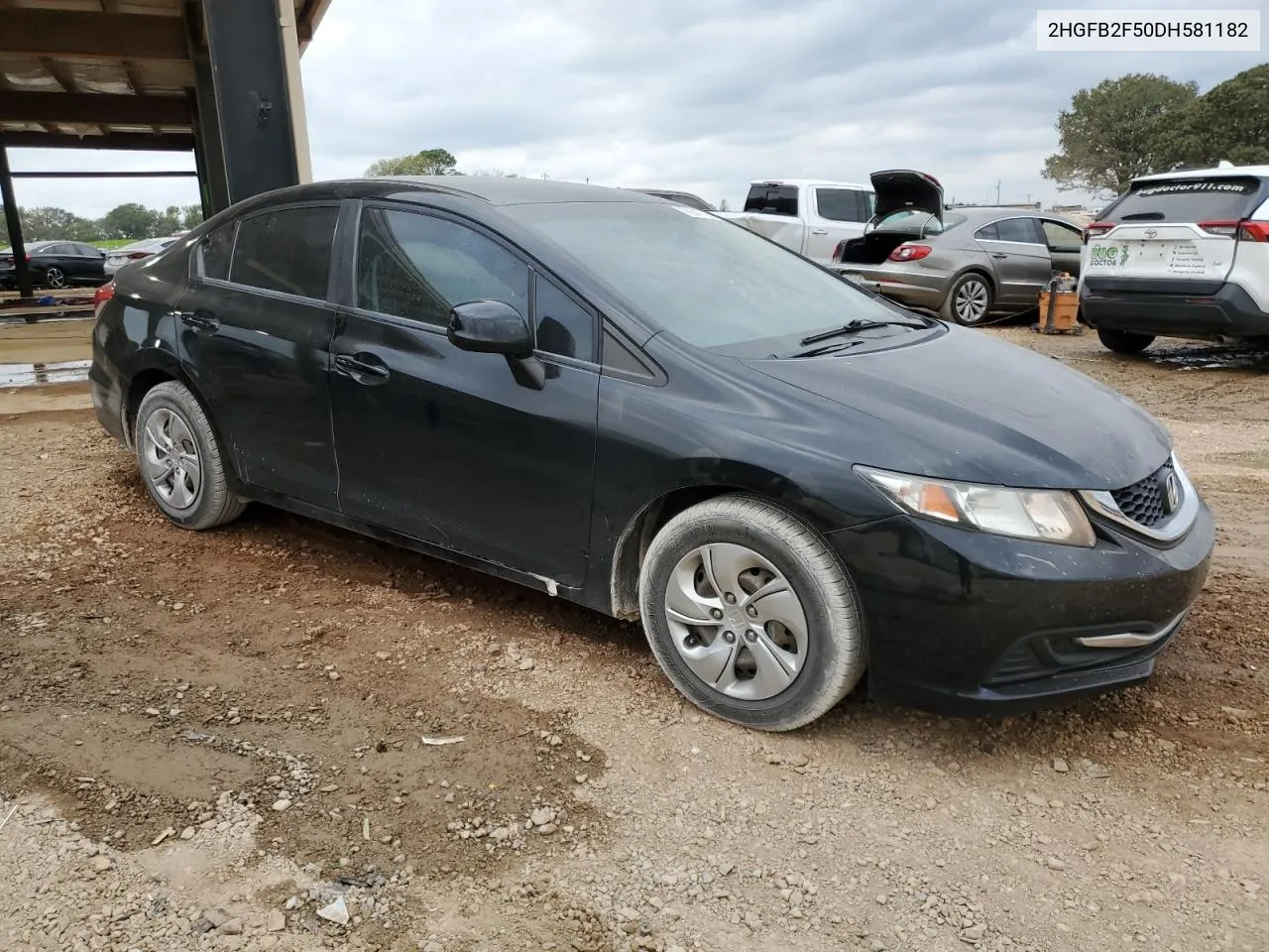 2013 Honda Civic Lx VIN: 2HGFB2F50DH581182 Lot: 78647724