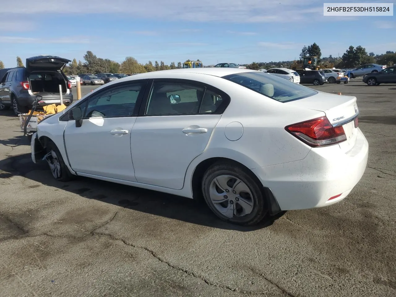 2013 Honda Civic Lx VIN: 2HGFB2F53DH515824 Lot: 78718274