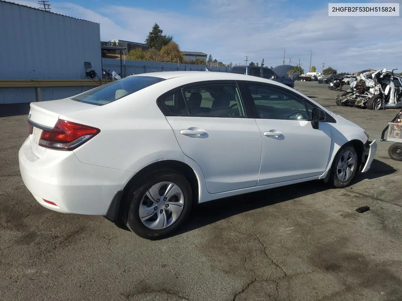 2013 Honda Civic Lx VIN: 2HGFB2F53DH515824 Lot: 78718274