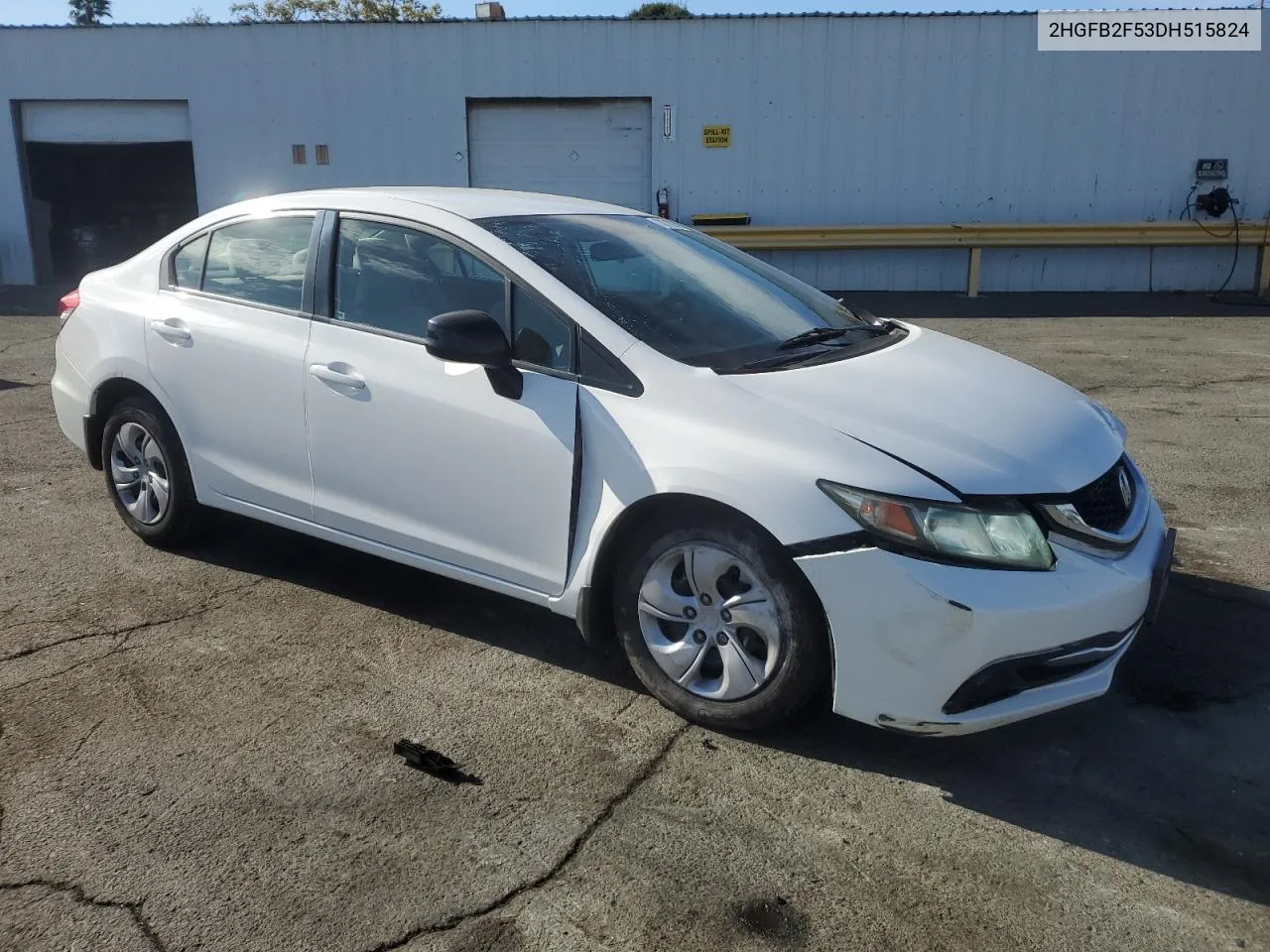 2013 Honda Civic Lx VIN: 2HGFB2F53DH515824 Lot: 78718274