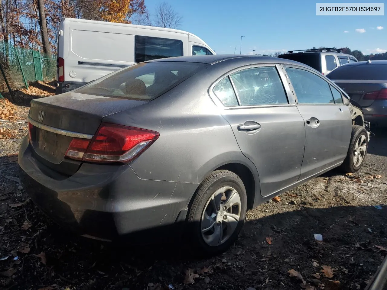 2013 Honda Civic Lx VIN: 2HGFB2F57DH534697 Lot: 79285824