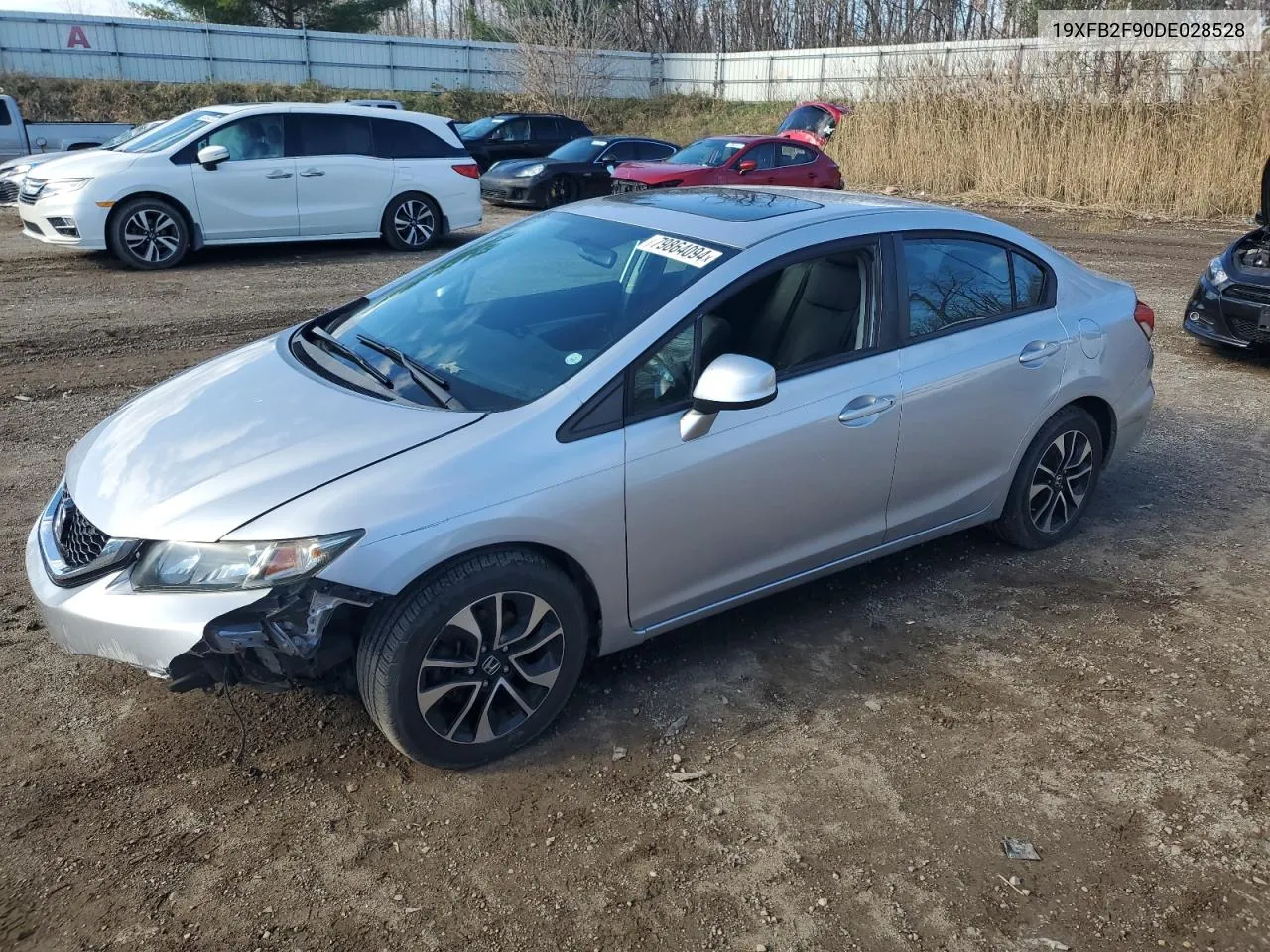 2013 Honda Civic Exl VIN: 19XFB2F90DE028528 Lot: 79864094