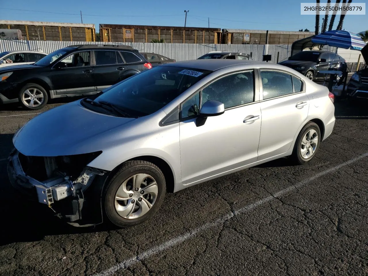 2013 Honda Civic Lx VIN: 2HGFB2F50DH508779 Lot: 80162824