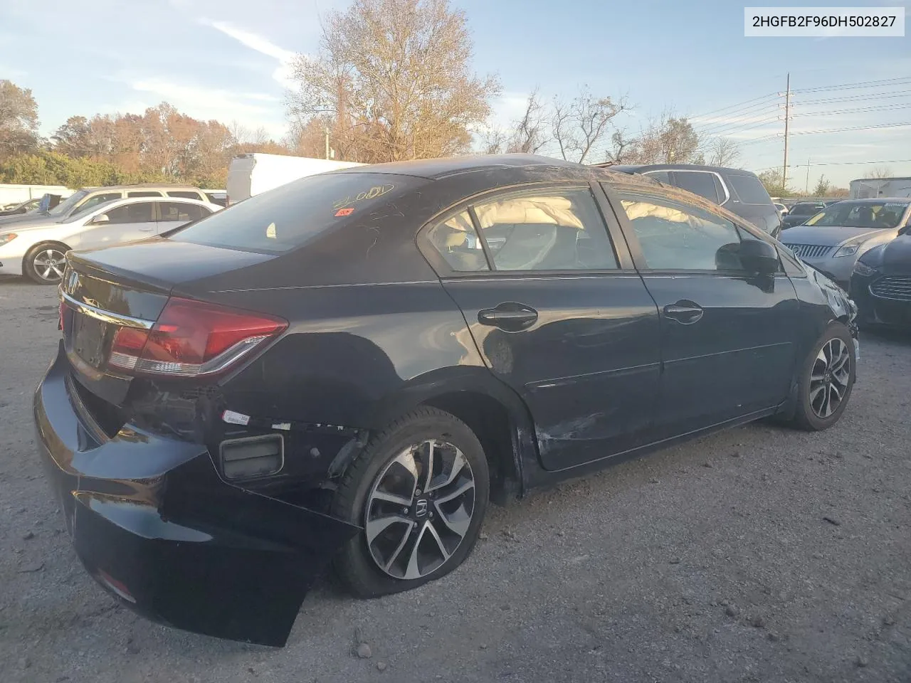 2013 Honda Civic Exl VIN: 2HGFB2F96DH502827 Lot: 80268814