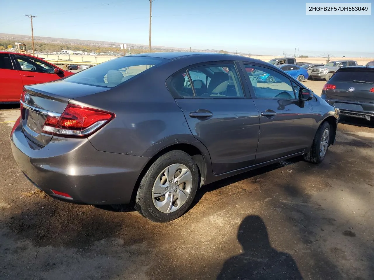 2013 Honda Civic Lx VIN: 2HGFB2F57DH563049 Lot: 80583864