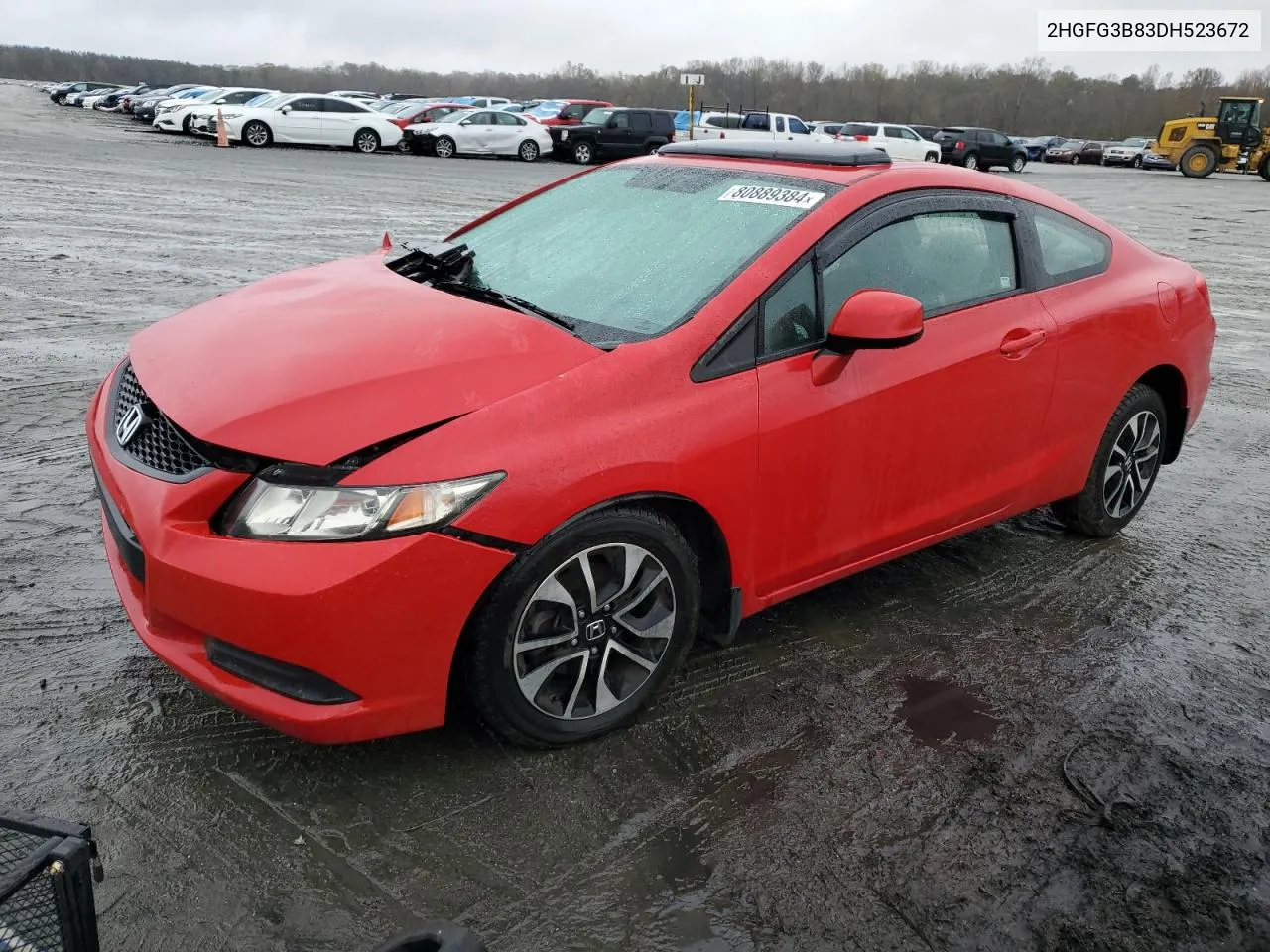 2013 Honda Civic Ex VIN: 2HGFG3B83DH523672 Lot: 80889384