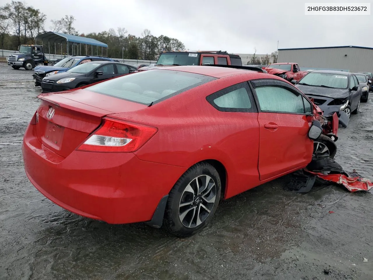 2013 Honda Civic Ex VIN: 2HGFG3B83DH523672 Lot: 80889384