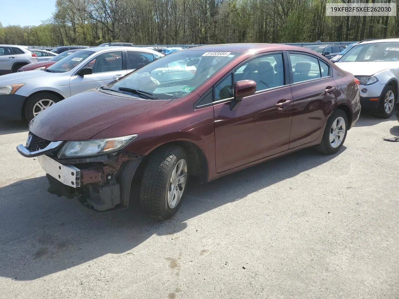 2014 Honda Civic Lx VIN: 19XFB2F5XEE262030 Lot: 51053584